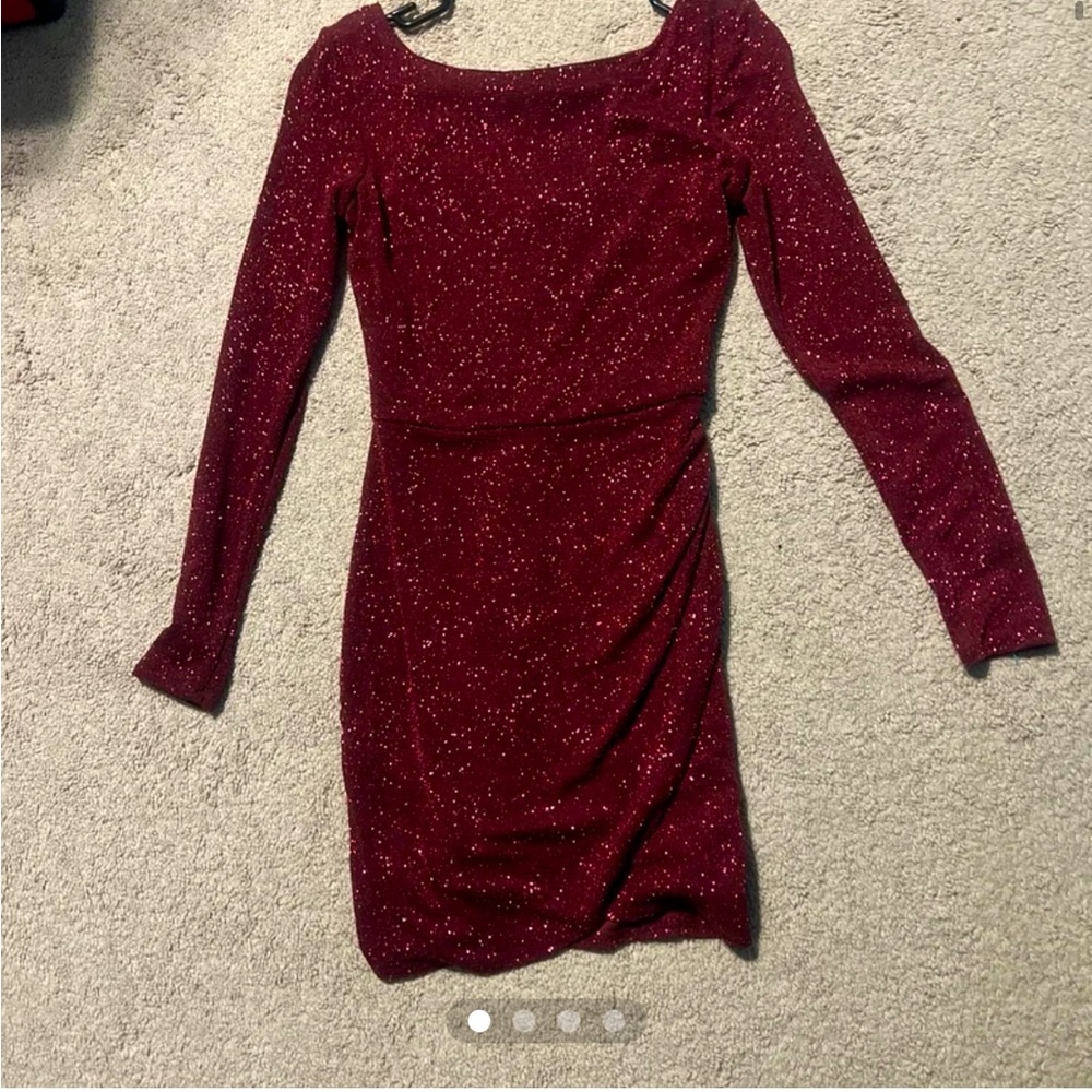 Red sparkling dress, worn once with little to no damage